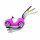 Kinder-Rutschauto Whisper Ride Buggy pink mit Schiebestange