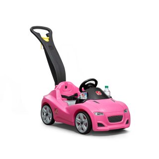 Kinder-Rutschauto Whisper Ride Cruiser pink mit Schiebestange