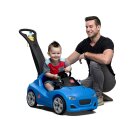 Kinder-Rutschauto Whisper Ride Cruiser blau mit Schiebestange