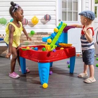 Kinder-Spieltisch Bällebahn mit Laufband und Kugelbahn