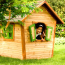 Garten-Spielhaus Alice Gartenhütte für Kinder asymmetrisch Holz Braun Grün
