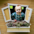 Garten-Spielhaus Alice Gartenhütte für Kinder asymmetrisch Holz Braun Weiß