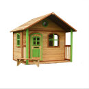 Garten-Spielhaus Milan Gartenhütte für Kinder Holz Braun Grün