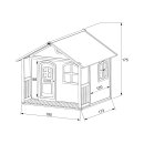 Garten-Spielhaus Milan Gartenhütte für Kinder Holz Braun Grün