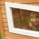 Garten-Spielhaus Lisa Gartenhütte für Kinder asymmetrisch Holz Braun Grün