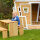 Garten-Spielhaus Lisa Gartenhütte für Kinder asymmetrisch Holz Braun Weiß