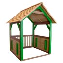 Garten-Spielhaus Jane Pavillon für Kinder Holz Braun Grün