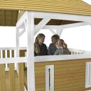 Garten-Spielhaus Zazou Pavillon für Kinder Holz Braun Weiß