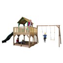 Kinder-Spielhaus Spielturm Atka Holz mit Clubhaus,...