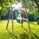 Babyschaukel mit Schaukelgestell und Schalensitz Grau...