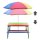 Kinder-Sitzgruppe Picknick-Set Nick Holz regenbogenfarben inkl. Sonnenschirm