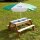 2in1 Kinder-Picknicktisch und Sand-Wasser-Spieltisch Nick Holz inkl. Sonnenschirm für 4 Kinder