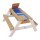 2in1 Kinder-Picknicktisch und Sand-Wasser-Spieltisch Nick Holz weiß blau inkl. Sonnenschirm