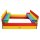 Sandkasten Ella mit Deckel / Sitzbänken Regenbogenfarben