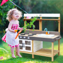 Kinder-Spielküche Rosa für den Garten Holz mit Becken,...
