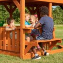 Kinder-Klettergerüst Spielturm Skyfort II Holz mit Schaukel, Rutsche, Klettergerüst und Aussichtsturm