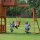 Kinder-Klettergerüst Spielturm Skyfort II Holz mit Schaukel, Rutsche, Klettergerüst und Aussichtsturm