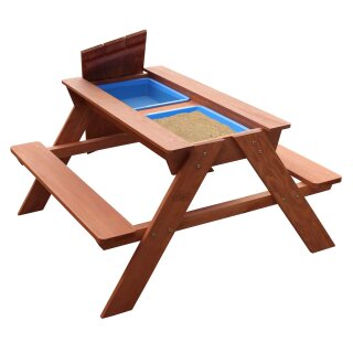 2in1 Kinder-Picknicktisch und Sand-Wasser-Spieltisch Dave Holz
