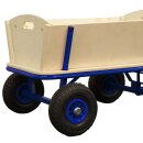 Bollerwagen Billy Handwagen Holz blau mit Lufträdern