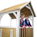 Kinder-Spielturm Spielhaus Pumba Holz Braun Weiß mit Clubhaus, Sandkasten und Rutsche in 5 Farben