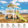 Kinder-Spielhaus Spielturm Simba Holz Braun Weiß mit Clubhaus, Sandkasten und Rutsche in 5 Farben
