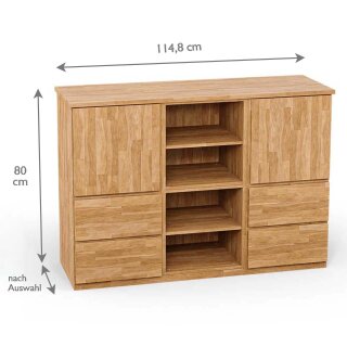 SQUARE Massivholz Regalwrfel-Set Atlanta Kommode