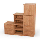 SQUARE Massivholz Regalwrfel-Set Astoria Stufenregal -...