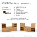 SQUARE Massivholz Regalwürfel-Set Aachen TV-Schrank - Buche 32 cm