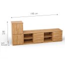 SQUARE Massivholz Regalwürfel-Set Aurora TV-Sideboard