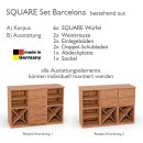 SQUARE Massivholz Regalwürfel-Set Barcelona Kommode - Kernbuche 40 cm