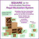 SQUARE Massivholz Regalwürfel-Set Berlin Stufenregal