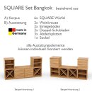 SQUARE Massivholz Regalwürfel-Set Bangkok TV-Schrank