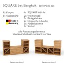 SQUARE Massivholz Regalwürfel-Set Bangkok TV-Schrank - Buche 32 cm