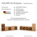 SQUARE Massivholz Regalwürfel-Set Budapest TV-Sideboard - Buche 32 cm Links-Anschlag