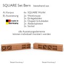 SQUARE Massivholz Regalwürfel-Set Bern TV-Lowboard - Kernbuche 40 cm