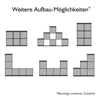 SQUARE Massivholz Regalwrfel-Set Davos Kommode