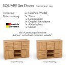 SQUARE Massivholz Regalwürfel-Set Davos Kommode