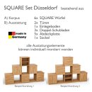 SQUARE Massivholz Regalwürfel-Set Düsseldorf Pyramidenregal