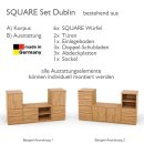 SQUARE Massivholz Regalwürfel-Set Dublin TV-Schrank