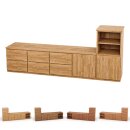 SQUARE Massivholz Regalwürfel-Set Dijon TV-Sideboard