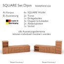 SQUARE Massivholz Regalwürfel-Set Dijon TV-Sideboard - Kernbuche 40 cm Rechts-Anschlag