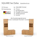 SQUARE Massivholz Regalwürfel-Set Dallas