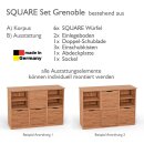 SQUARE Massivholz Regalwürfel-Set Grenoble Kommode - Kernbuche 40 cm