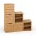 SQUARE Massivholz Regalwürfel-Set Genf Stufenregal - Buche 32 cm Links-Anschlag