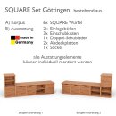 SQUARE Massivholz Regalwürfel-Set Göttingen TV-Sideboard - Kernbuche 40 cm Rechts-Anschlag