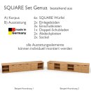 SQUARE Massivholz Regalwürfel-Set Genua TV-Lowboard