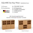 SQUARE Massivholz Regalwürfel-Set Key West Kommode