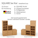 SQUARE Massivholz Regalwürfel-Set Kiel Stufenregal