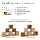 SQUARE Massivholz Regalwürfel-Set Kalkutta Pyramidenregal