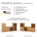 SQUARE Massivholz Regalwürfel-Set Konstanz TV-Schrank - Buche 32 cm